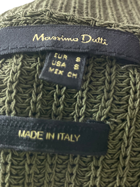Vestido Massimo Dutti Tejido Sin mangas Verde - Talla S