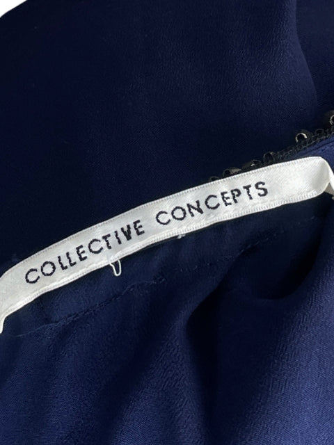 Vestido Collective Concepts Maxi Fluido Azul - Talla L