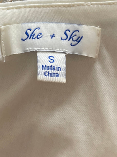 Vestido She+sky Lentejuelas Mini Plateado - Talla S
