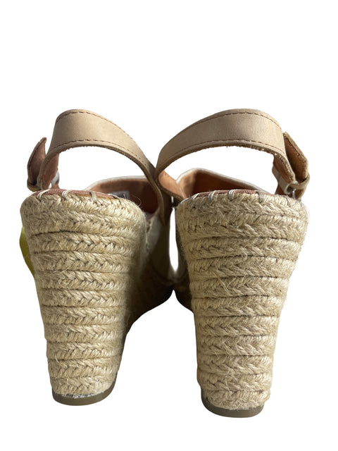 Zapato Toms Plataforma Lona Beige - Talla 10