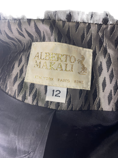 Conjunto Alberto Makali Estampado Blazer/vestido Gris - Talla 12