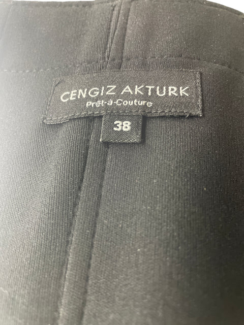 Vestido De Fiesta Cengiz Akturk Brillo Plisado Plateado - Talla S