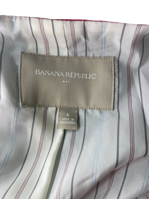 Blazer Banana Republic Bolsillo Botones Negro - Talla 6