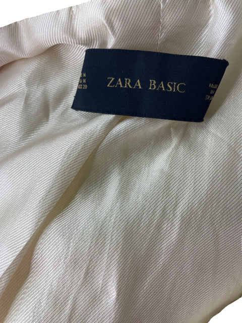 Chaqueta Zara Liso Manga larga Blanco - Talla M