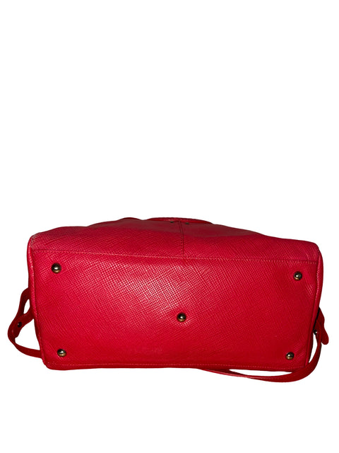 Cartera Longchamp Quadri Cuero Rojo - Talla U