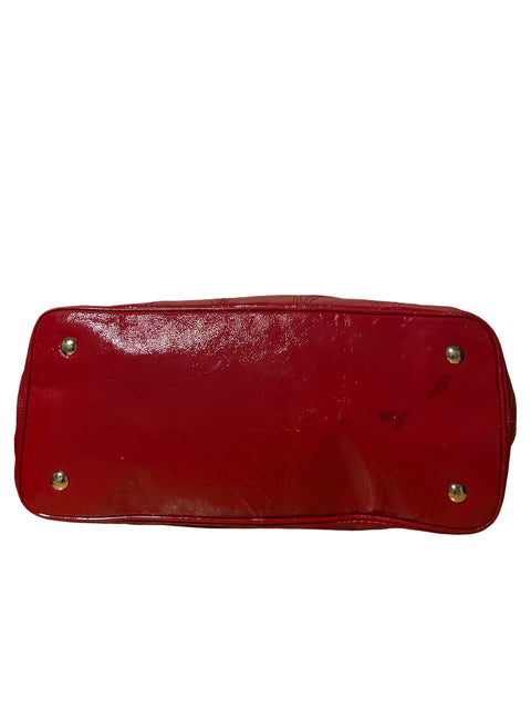 Cartera Coach Signature Tote Brillo Rojo - Talla U
