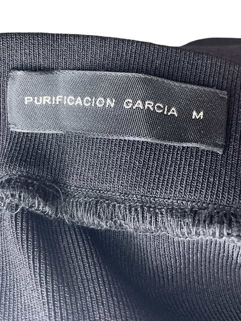 Falda Purificación García Lycra Midi Negro - Talla M