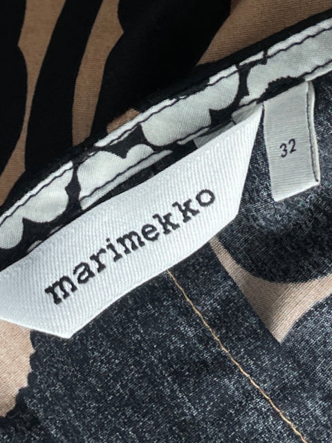 Vestido Marimekko Midi Floral Marrón - Talla S