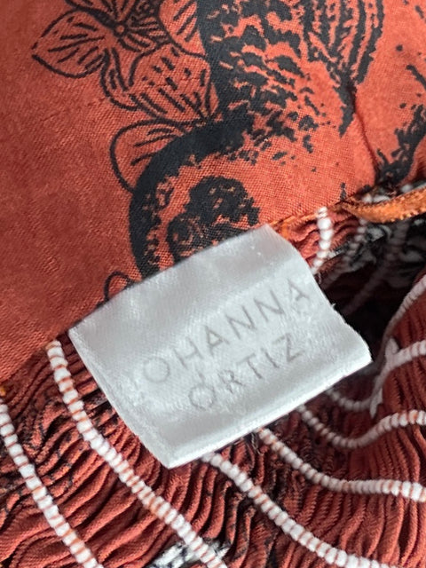 Pantalón Johanna Ortiz Floral Satinado - Talla S