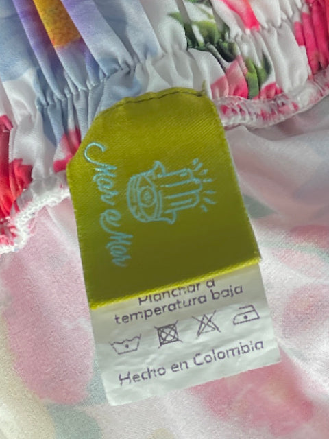 Falda Mar A Mar Midi Estampado Rojo - Talla M