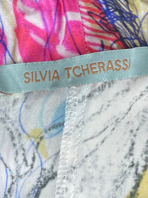 Blusa Silvia Tcherassi Seda Azul - Talla S