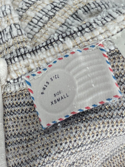 Blusa Anthropologie Manga corta Knit Algodón Beige - Talla XS
