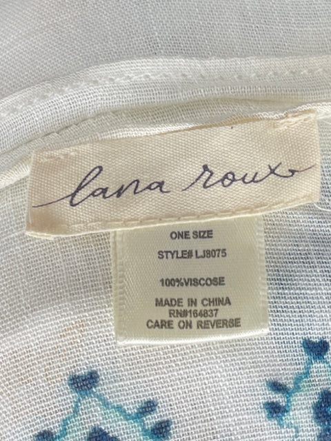 Cardigan Lana Roux Floral Kimono Blanco - Talla U
