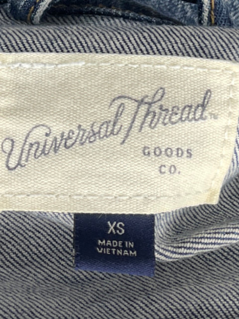 Chaqueta Universal Thread Denim Bolsillos Algodón Azul - Talla XS