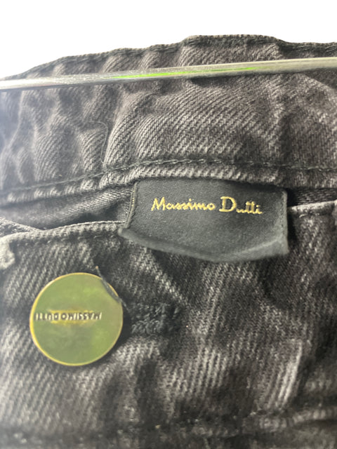 Pantalón Massimo Dutti Recto Wide-leg Negro - Talla 40