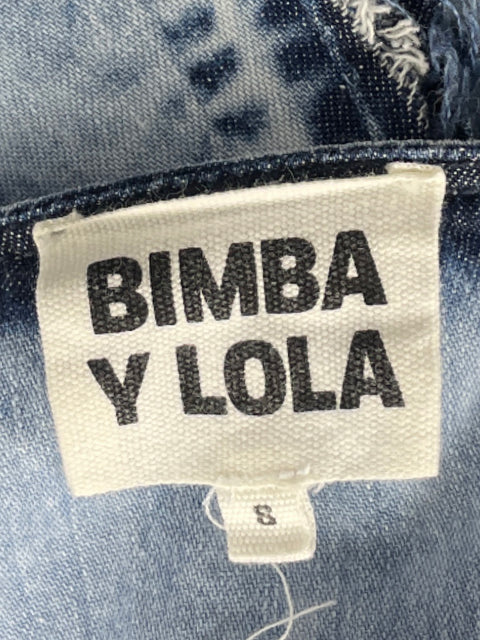 Vestido Bimba Y Lola Mini Denim Bolsillo Algodón Azul - Talla S