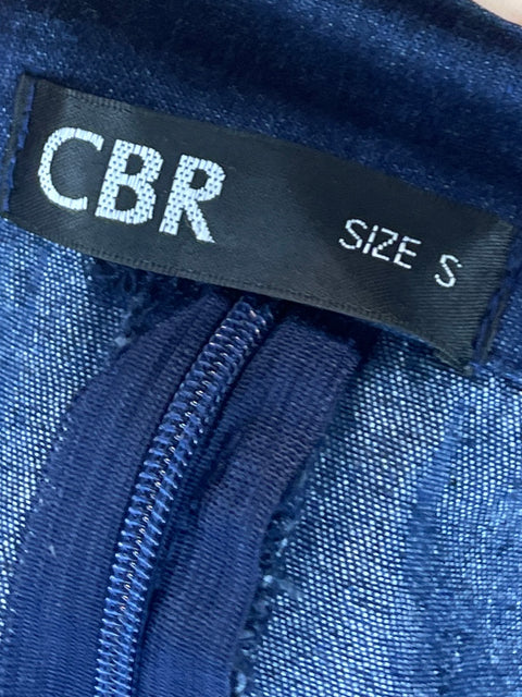 Top Cbr Crop Denim Vuelos Azul - Talla S