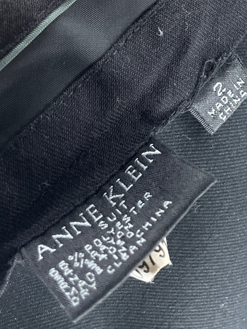 Conjunto Anne Klein Tres Botones Recto Negro - Talla 2