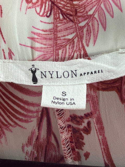 Pantalón Nylon Estampado Rosado - Talla S