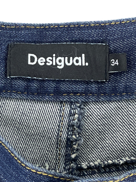Jean Desigual Liso Azul - Talla 34