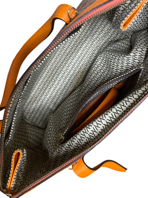 Cartera Meryan Tote Cuero Naranja - Talla U