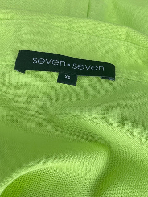 Blusa Seven Seven Cuello v Manga larga Botones Verde - Talla XS