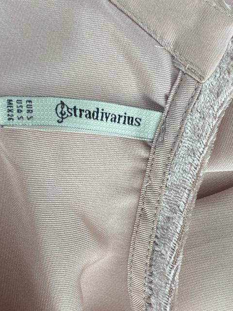 Blusa Stradivarius Estampado Botones Rosado - Talla S