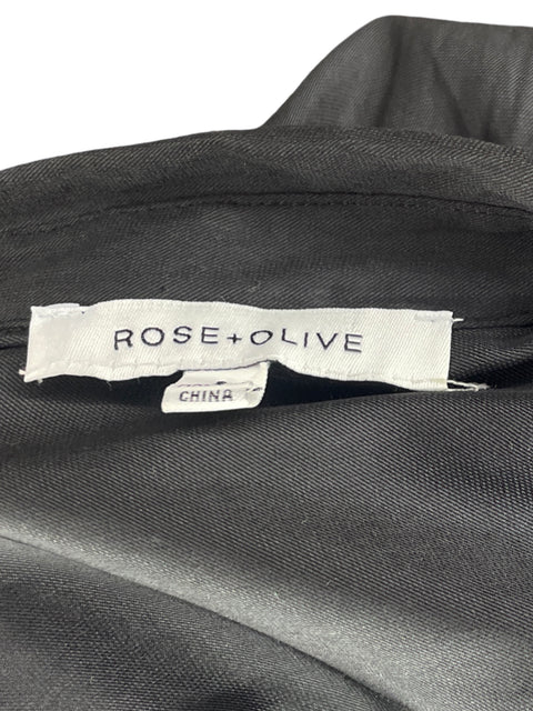 Blusa Rose+olive Amarrado Manga corta Negro - Talla S