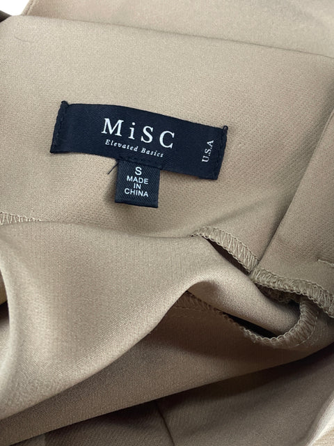 Falda Misc Plisado Mini Botones Marrón - Talla S