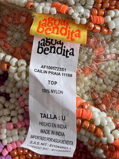 Top Agua Bendita Cailin praia Naranja - Talla U