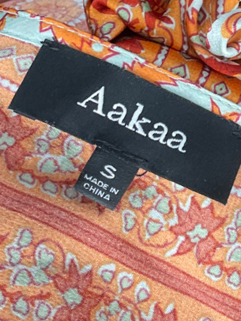 Vestido Aakaa Mini Floral Naranja - Talla S