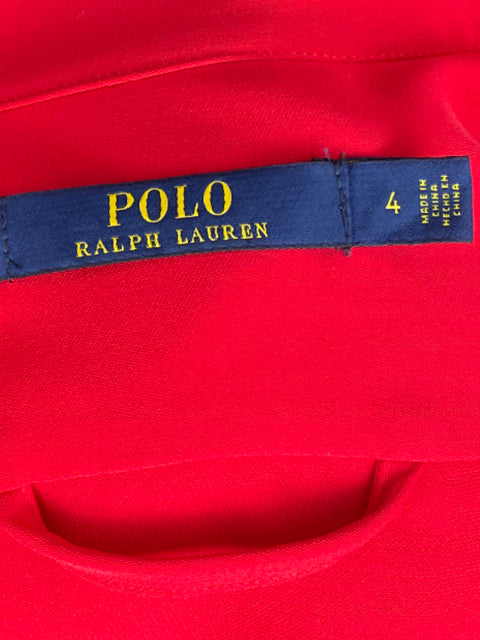 Vestido Ralph Lauren Camisero Midi Rojo - Talla 4