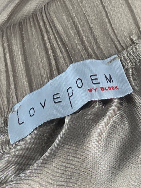 Falda Lovepoem Midi Plisada Marrón - Talla S