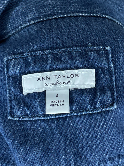 Camisa Ann Taylor Denim Manga larga Algodón Azul - Talla S