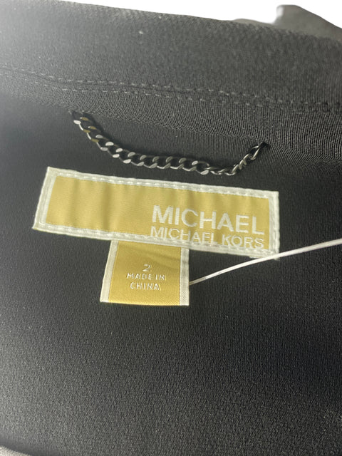 Romper Michael Kors Cruzado Sin mangas Botones Negro - Talla 2