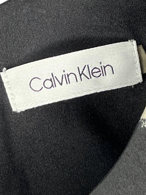 Vestido Calvin Klein Estampado Lunares Negro - Talla S