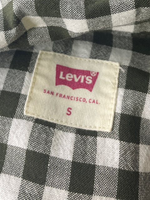 Blusa Levi's Cuadros Manga corta Botones Negro - Talla S