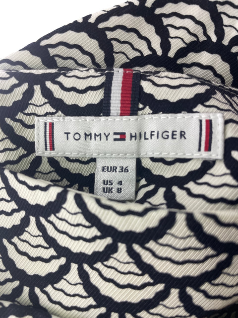 Falda Tommy Hilfiger Estampado Midi Abierto Negro - Talla 4