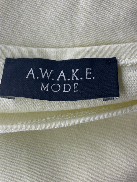 Blusa A.w.a.k.e Liso Manga larga Beige - Talla S