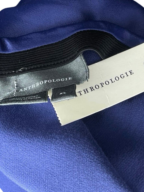 Falda Anthropologie Maxi Satinada Azul - Talla XL