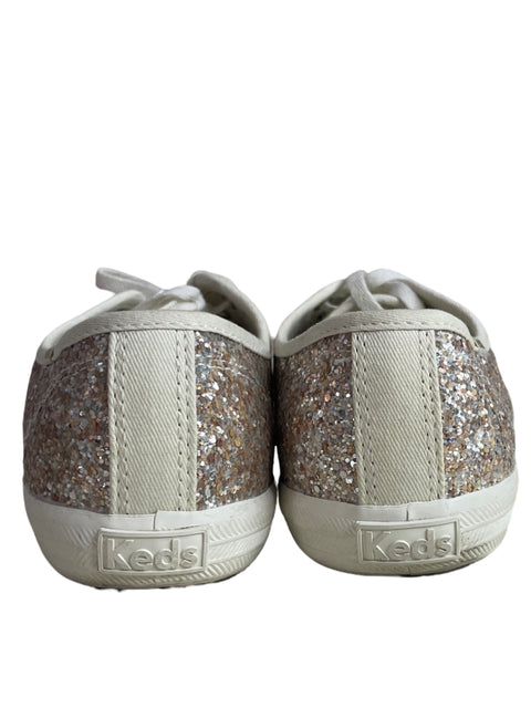 Zapatilla Softerra Keds Brillo Bajas Cordones Plateado - Talla 39