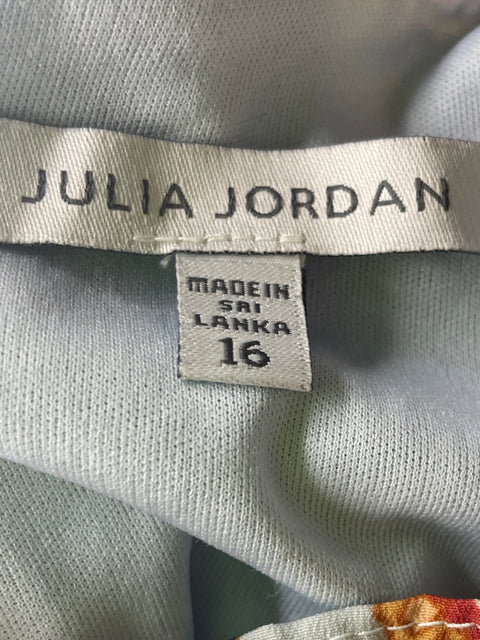 Vestido Julia Jordan Maxi Estampado Marrón - Talla 16