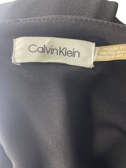 Vestido Calvin Klein Manga larga Botones Suelto Negro - Talla XL