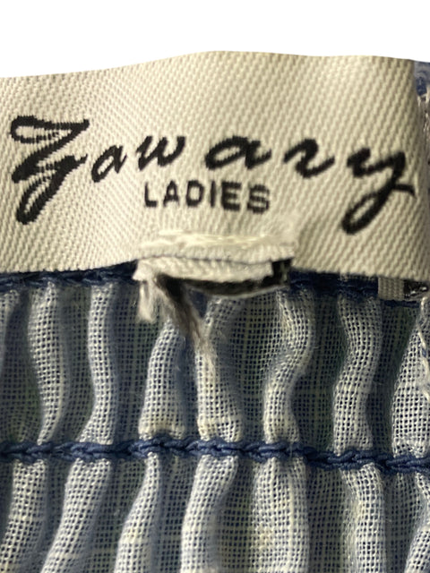Vestido Zawary Estampado Abullonado Ajustado Azul - Talla XL