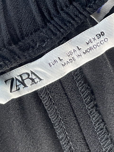 Pantalón Zara Cargo Negro - Talla L
