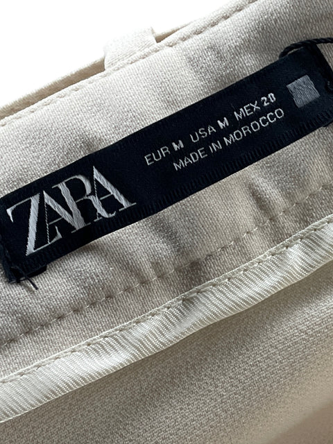 Falda Zara Vuelos Beige - Talla M
