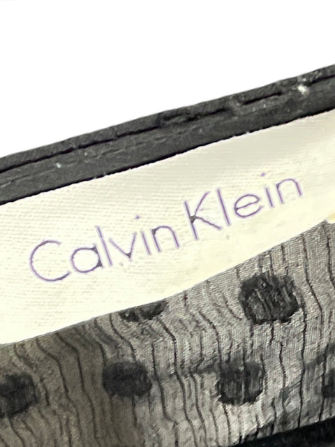 Vestido Calvin Klein Malla Bordada Midi Negro - Talla M