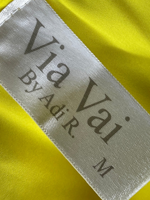 Vestido Via Vai Maxi Vuelos Amarillo - Talla M