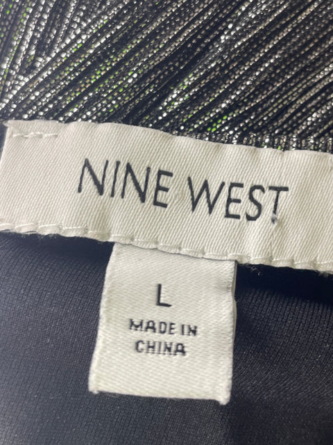 Blusa Nine West Brillo Cuello v Plateado - Talla L