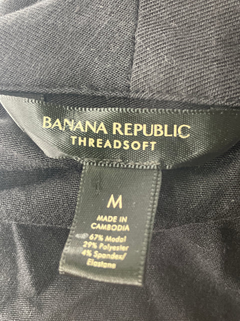 Blusa Banana Republic Liso Cruzado Negro - Talla M